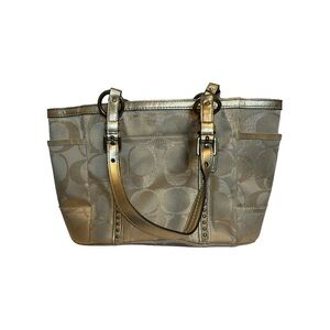 Coach Handbag Tan/Gold #H0796-11505